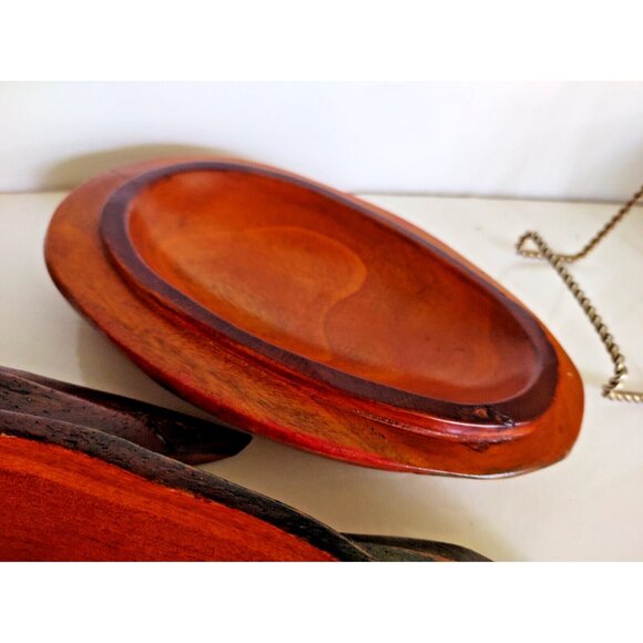 Vintage Folk Art Hand-Carved WOOD FROG 2 Piece Trinket Box 10" x 7" - Picture 11 of 16